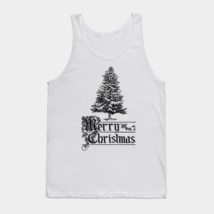 Merry Christmas with Conifer Tree Tank Top